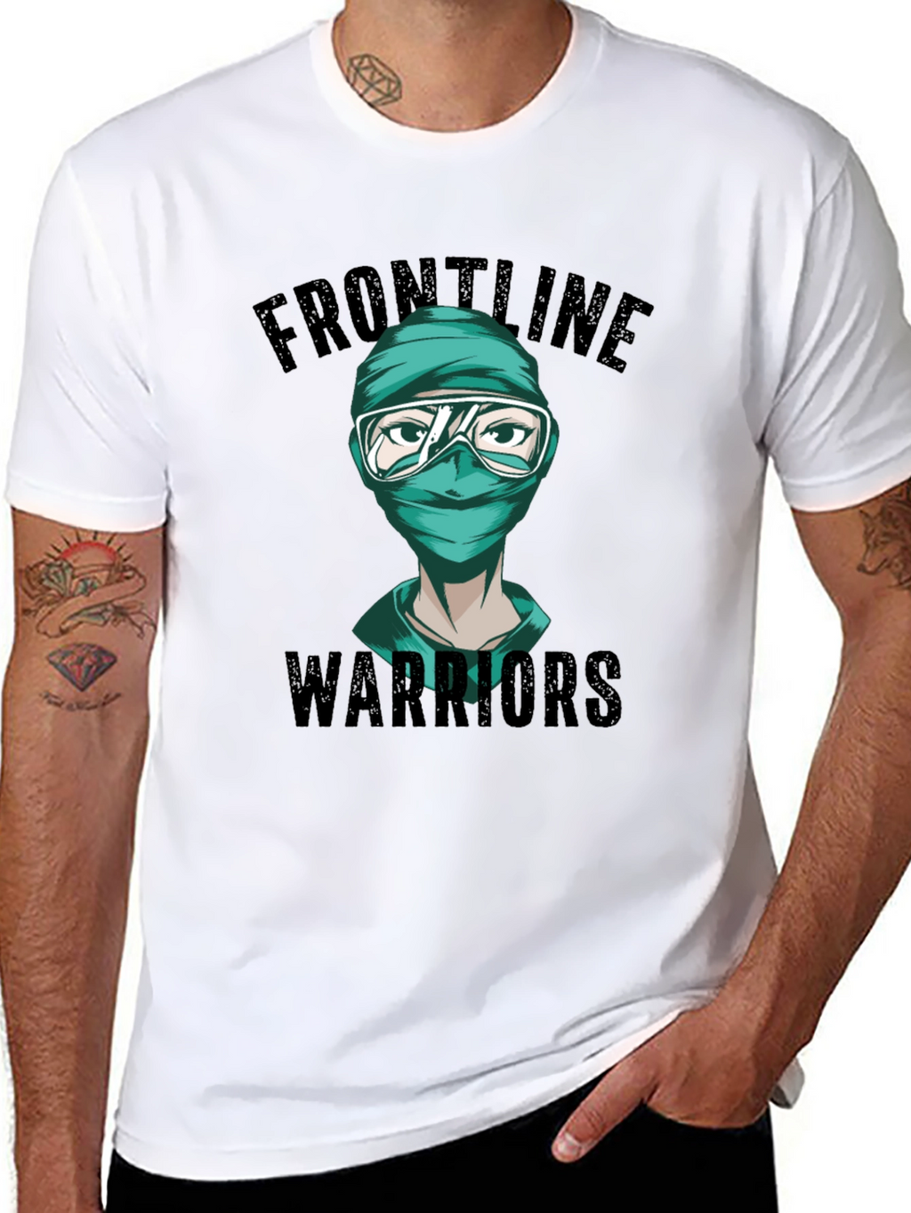 Frontline Warriors Graphic Tee - Unisex Cotton Blend