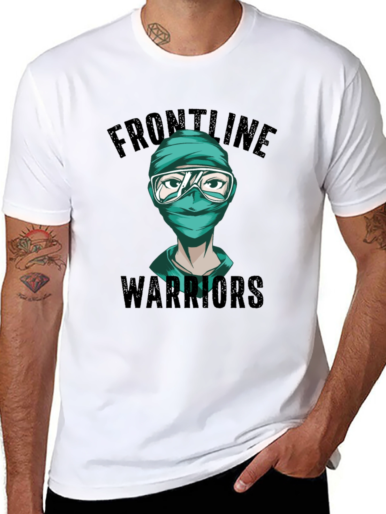 Frontline Warriors Graphic Tee - Unisex Cotton Blend