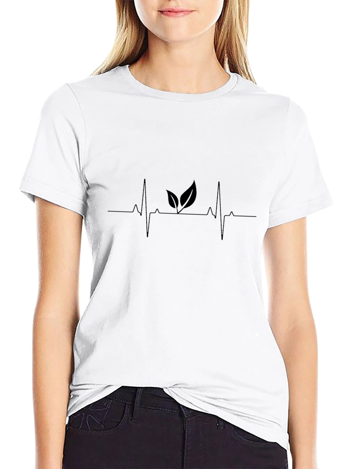 Nature Lovers Heartbeat Black T-Shirt