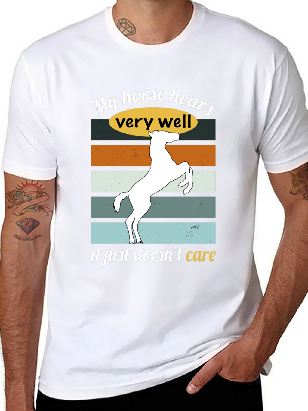 Funny Horse Hear T-Shirt Sarcastic Equestrian Tee