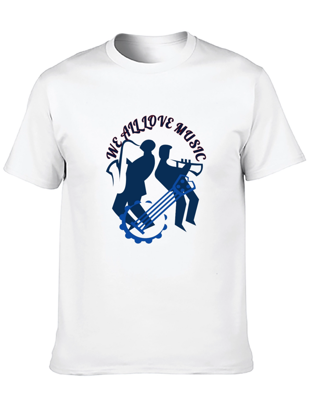 Musical T-Shirt - We All Love Music Design