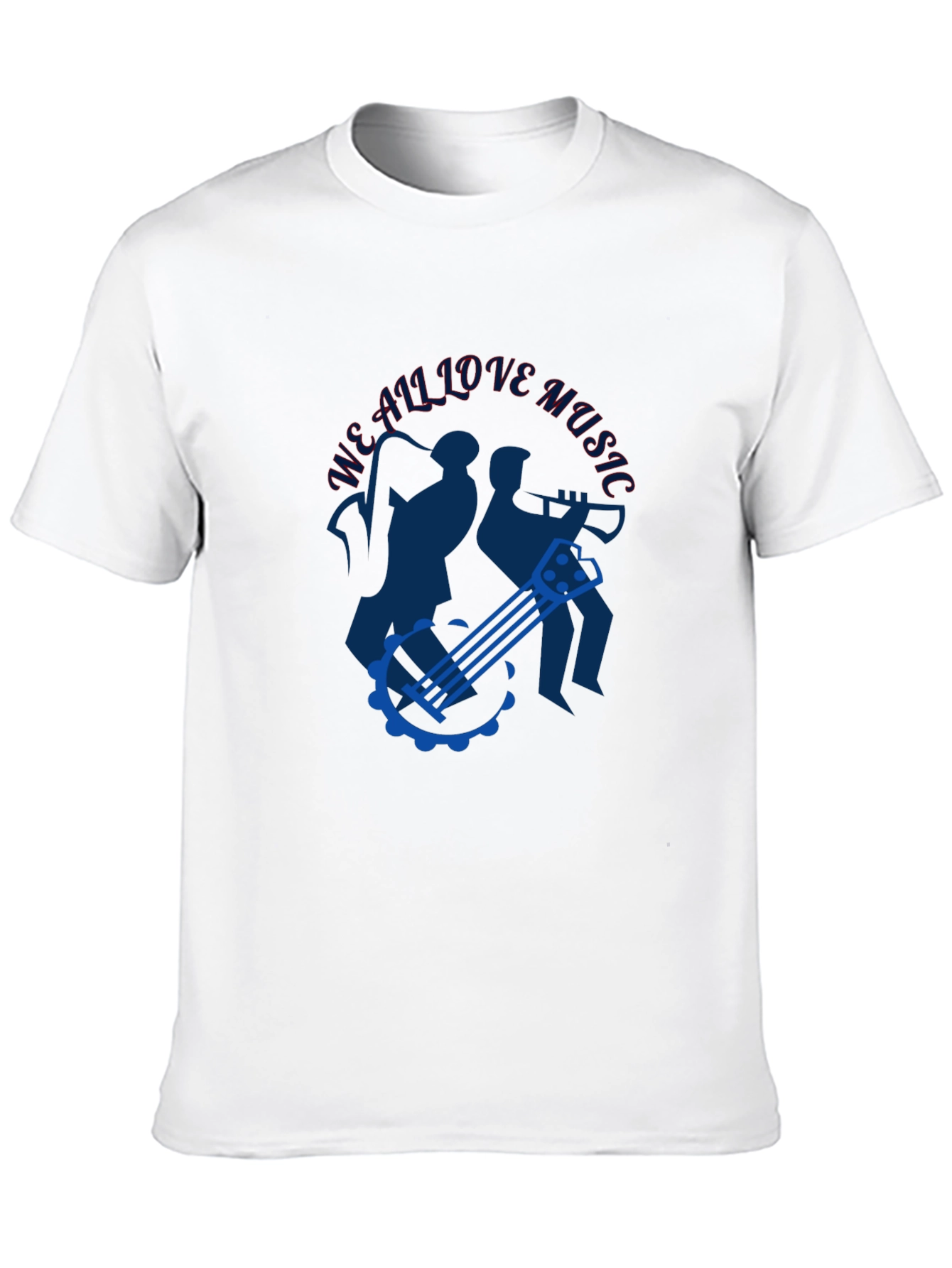 Musical T-Shirt - We All Love Music Design