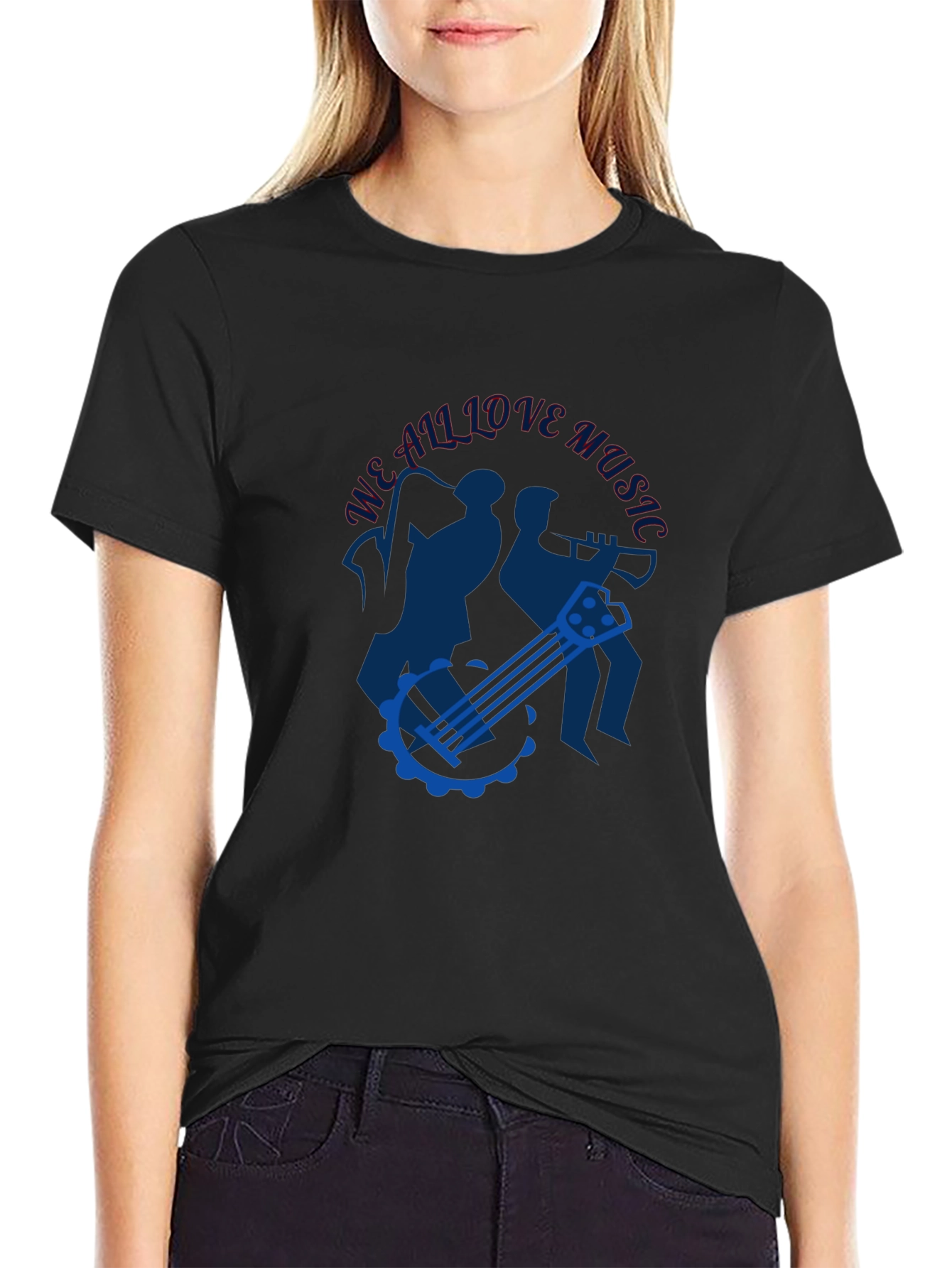 Musical T-Shirt - We All Love Music Design
