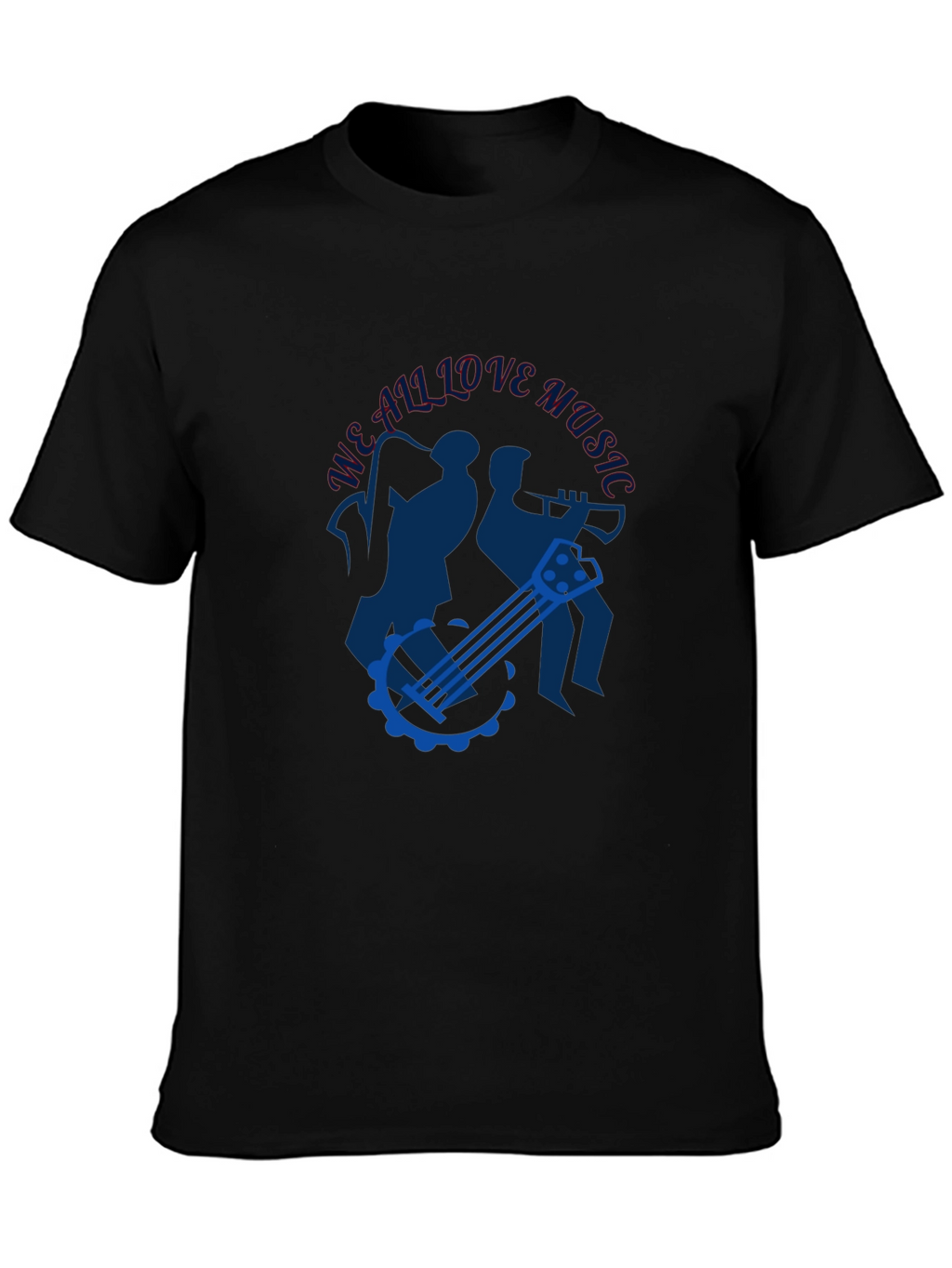 Musical T-Shirt - We All Love Music Design