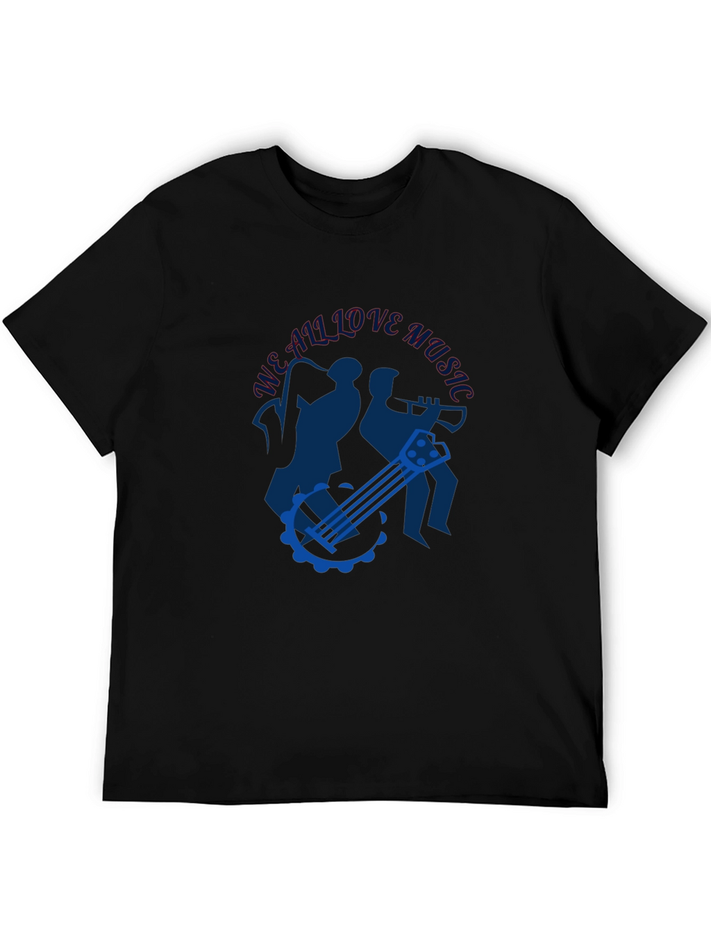Musical T-Shirt - We All Love Music Design