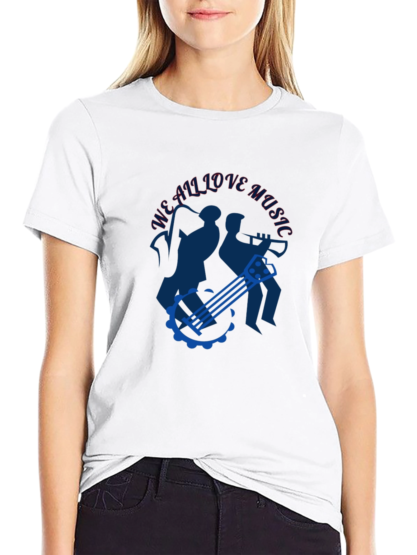 Musical T-Shirt - We All Love Music Design