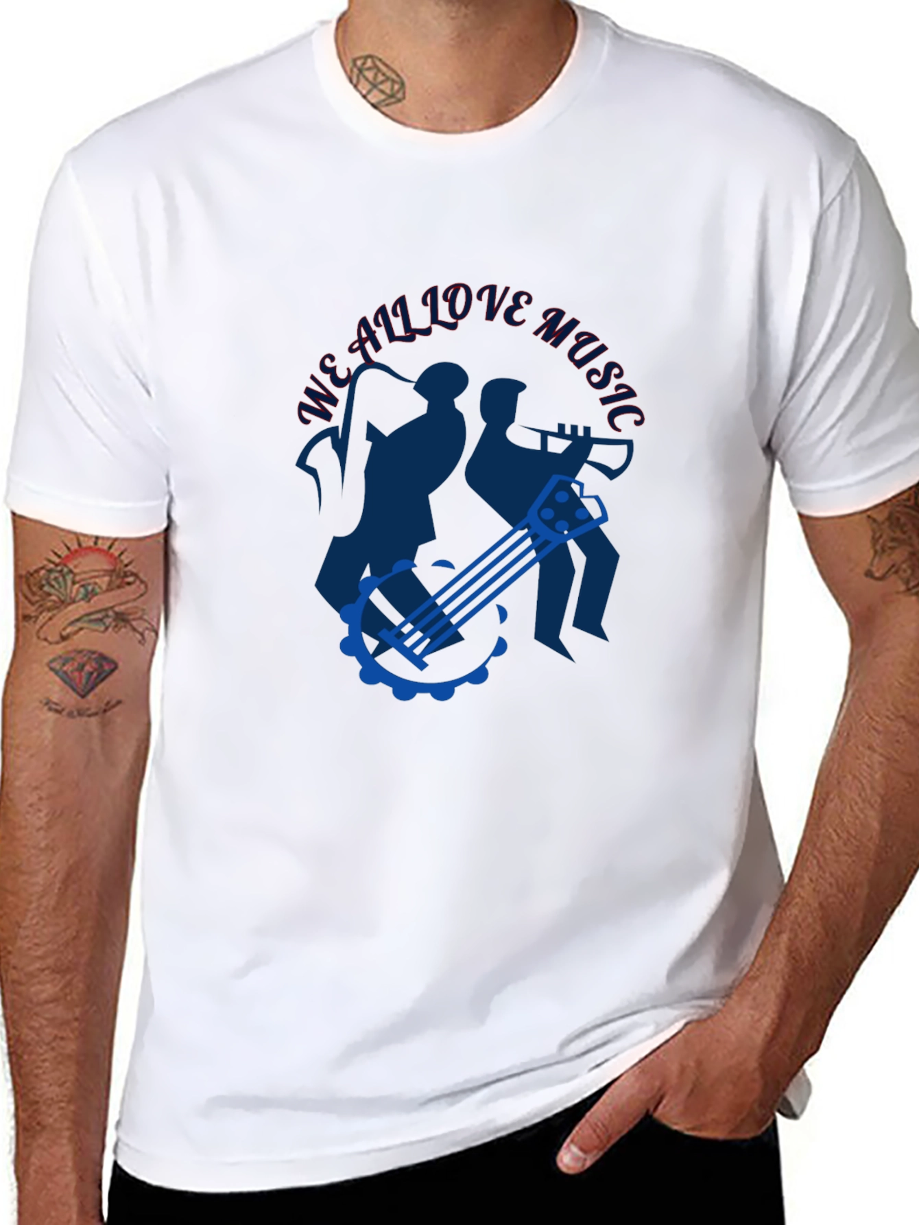 Musical T-Shirt - We All Love Music Design