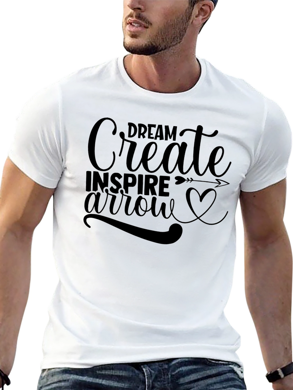Dream Create Inspire Black Graphic Tee