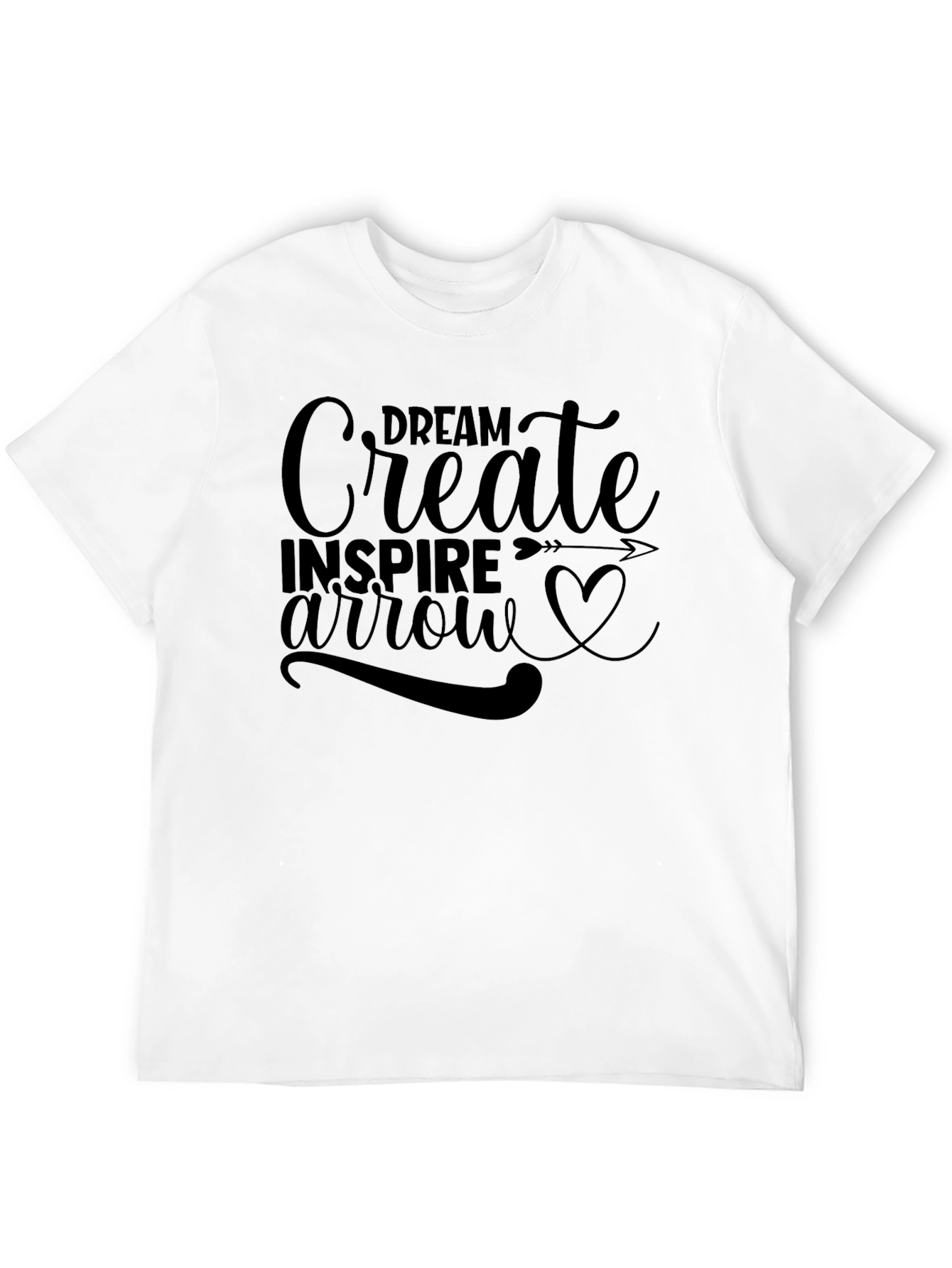 Dream Create Inspire Black Graphic Tee