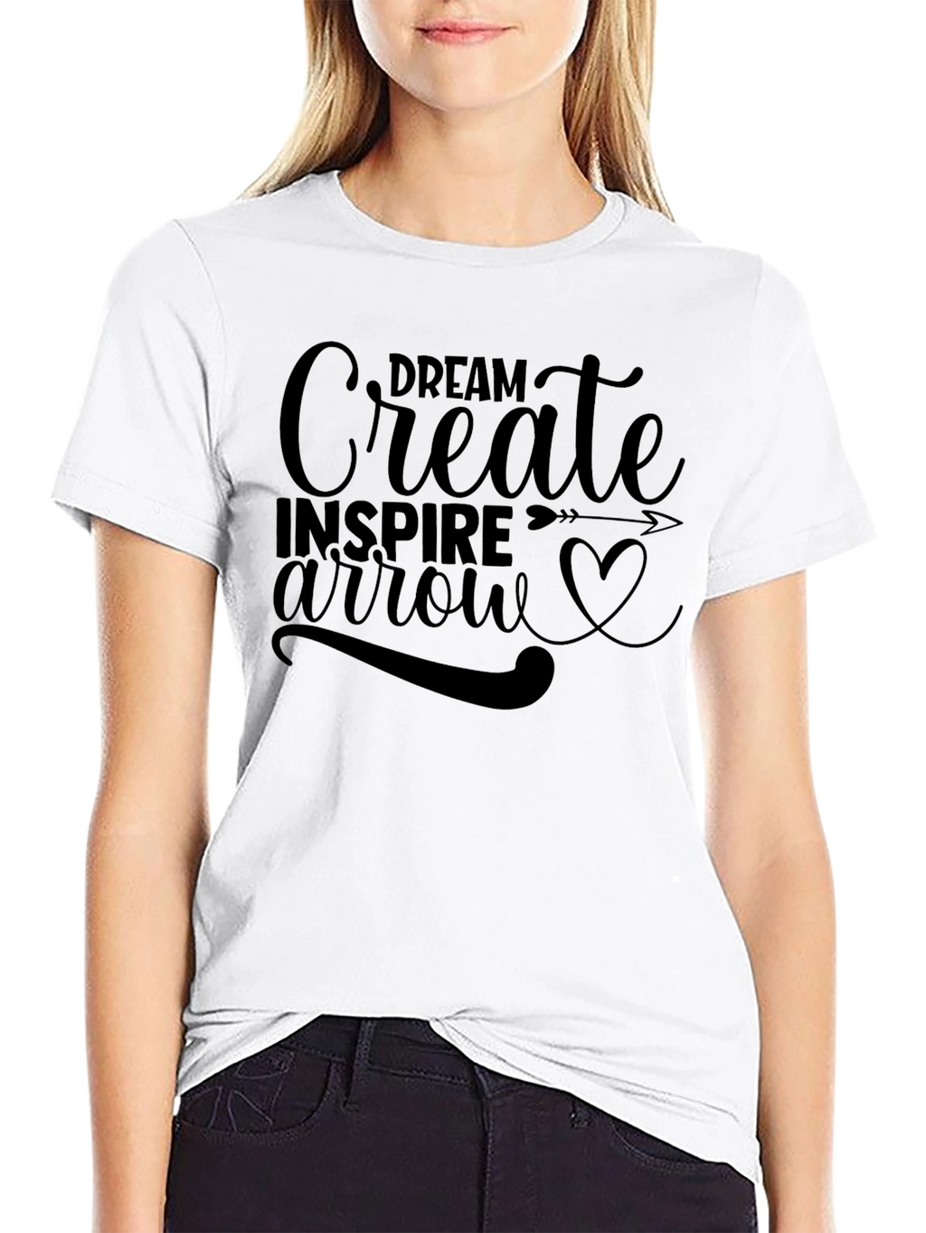 Dream Create Inspire Black Graphic Tee