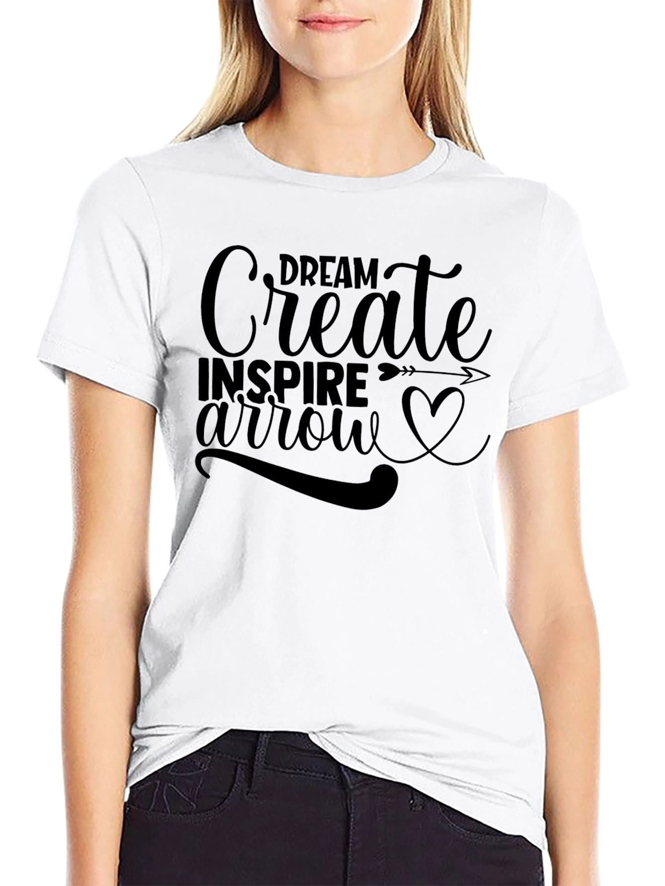 Dream Create Inspire Black Graphic Tee