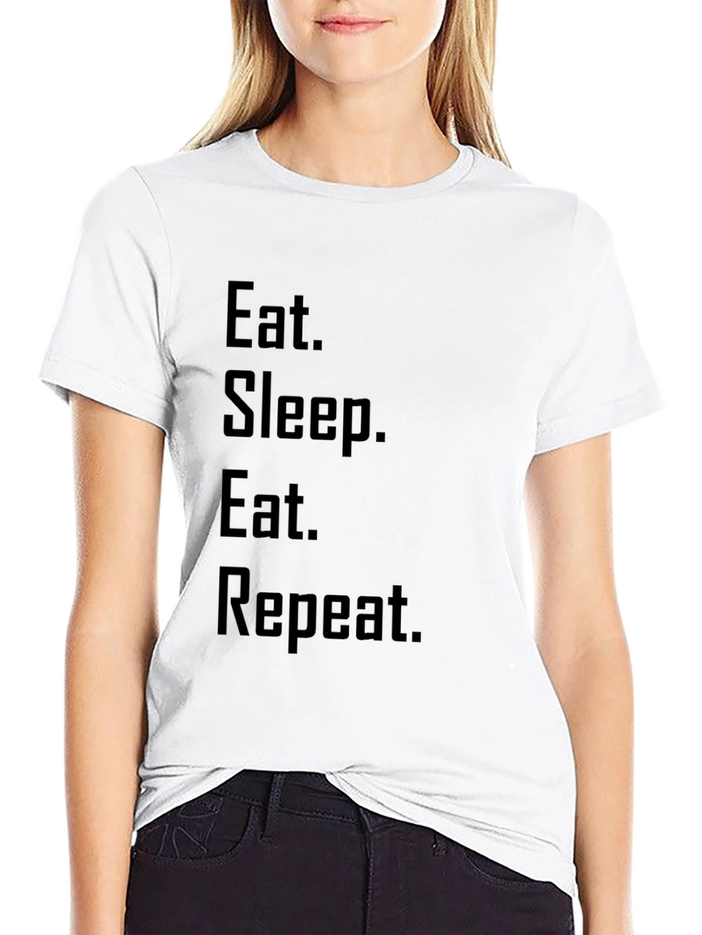 Eat Sleep Eat Repeat Graphic T-Shirt