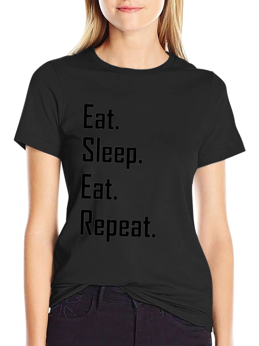 Eat Sleep Eat Repeat Graphic T-Shirt