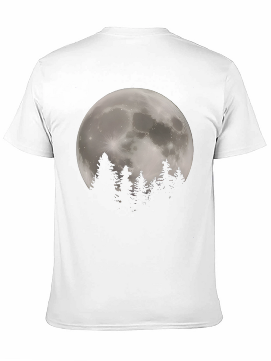 Moonlit Forest Graphic Tee - Stylish Black T-Shirt