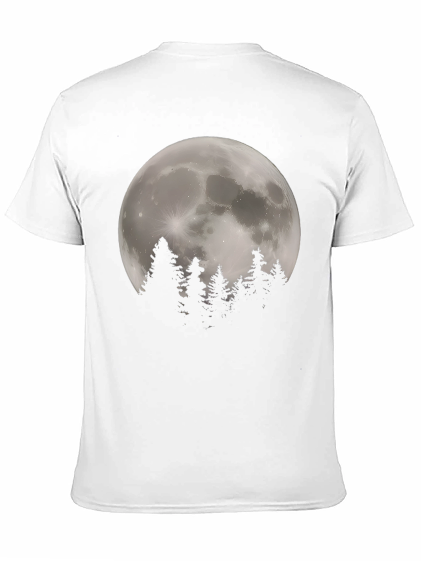 Moonlit Forest Graphic Tee - Stylish Black T-Shirt