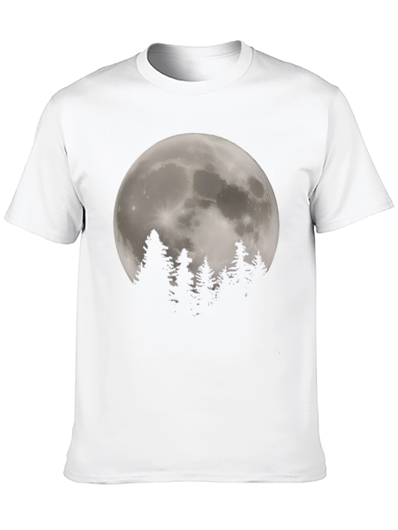 Moonlit Forest Graphic Tee - Stylish Black T-Shirt