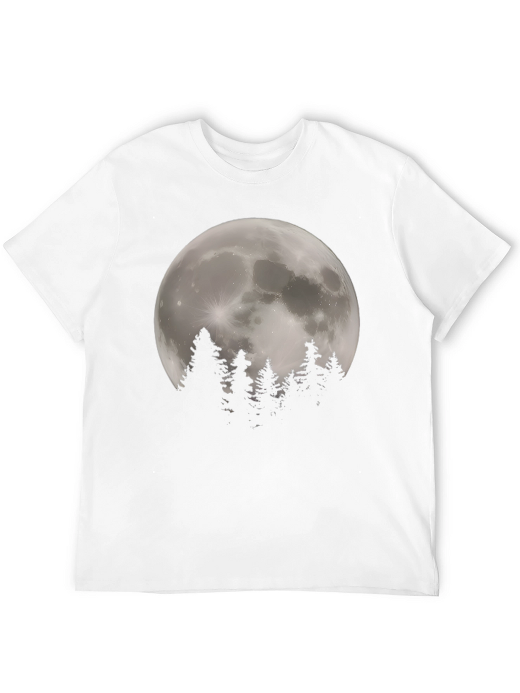 Moonlit Forest Graphic Tee - Stylish Black T-Shirt