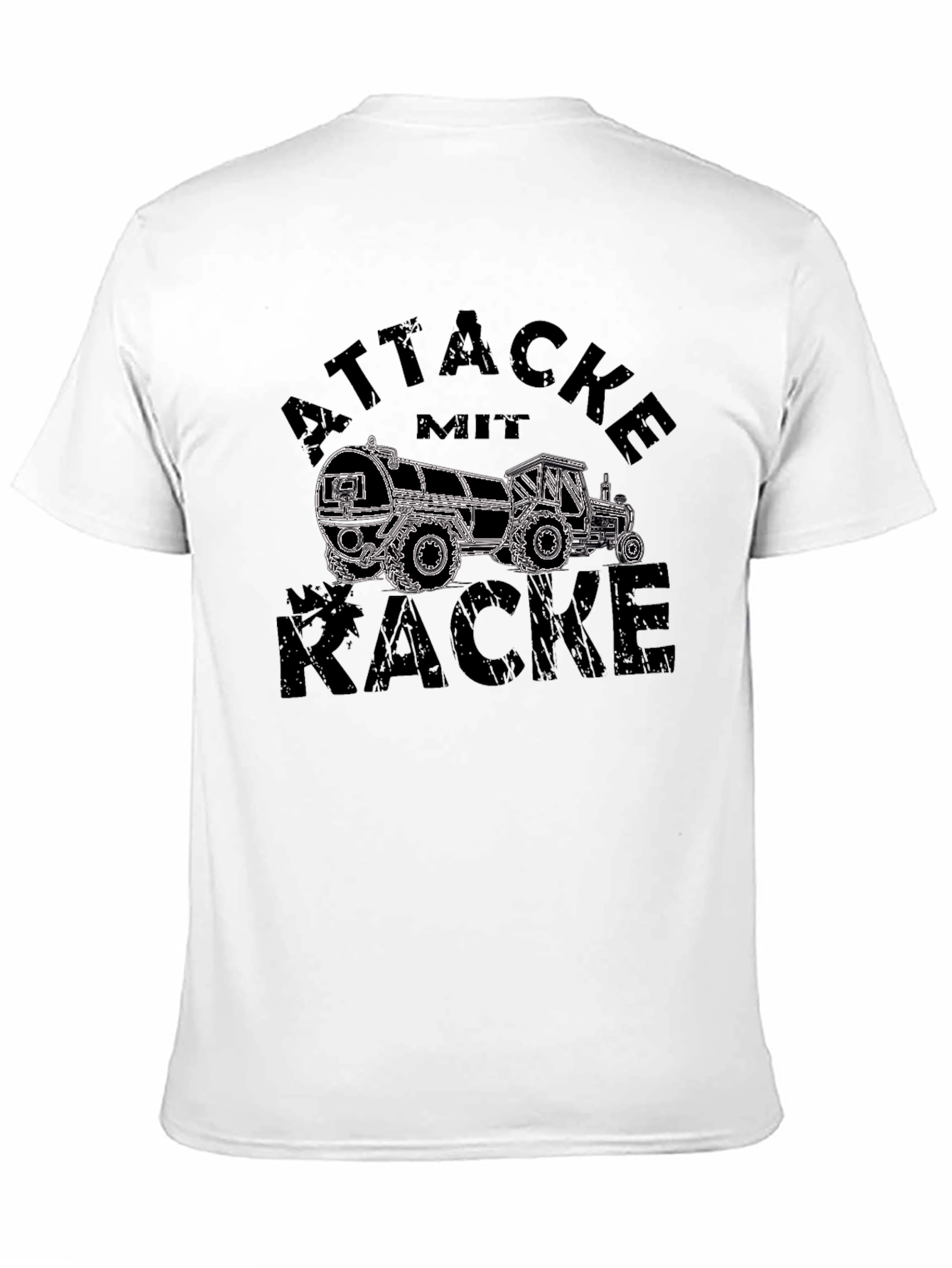 Attacke Mit Kacke T-Shirt - Funny Tractor Design