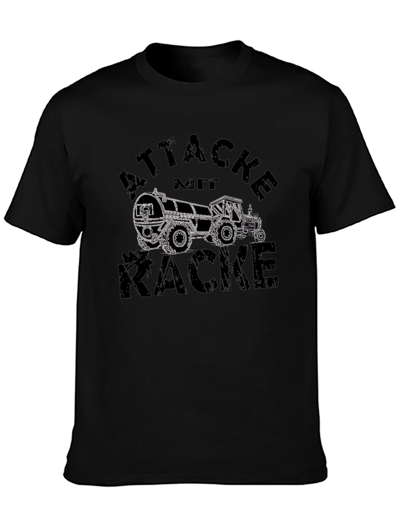 Attacke Mit Kacke T-Shirt - Funny Tractor Design