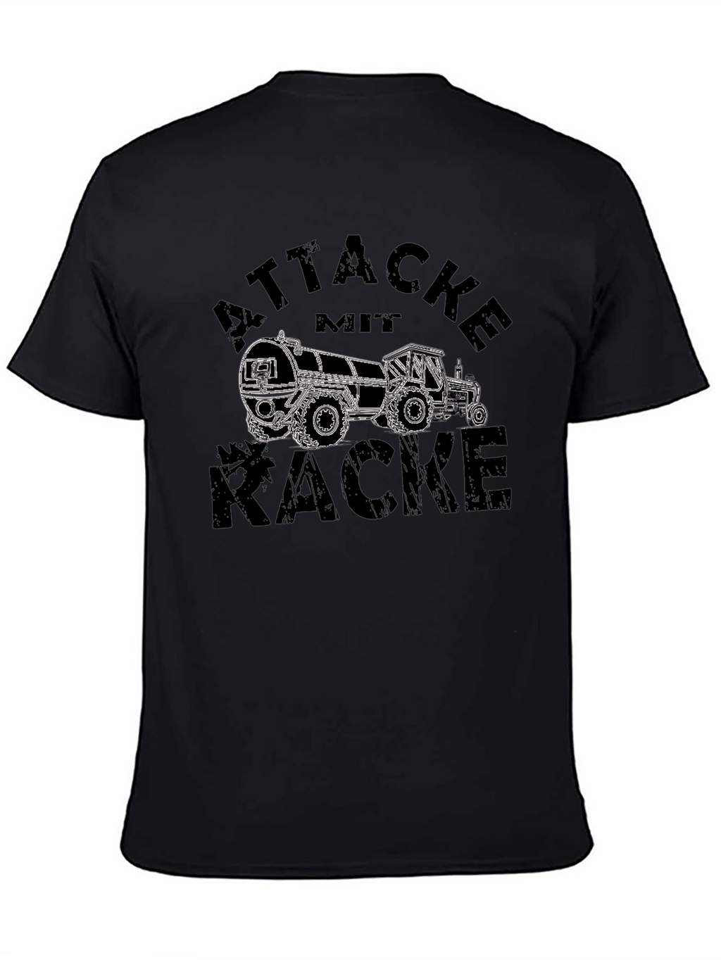 Attacke Mit Kacke T-Shirt - Funny Tractor Design