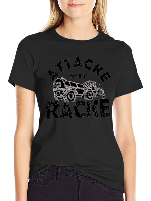 Attacke Mit Kacke T-Shirt - Funny Tractor Design