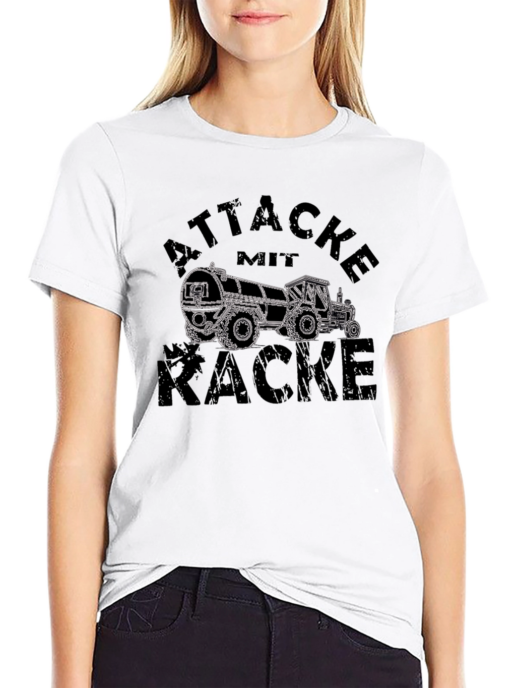 Attacke Mit Kacke T-Shirt - Funny Tractor Design