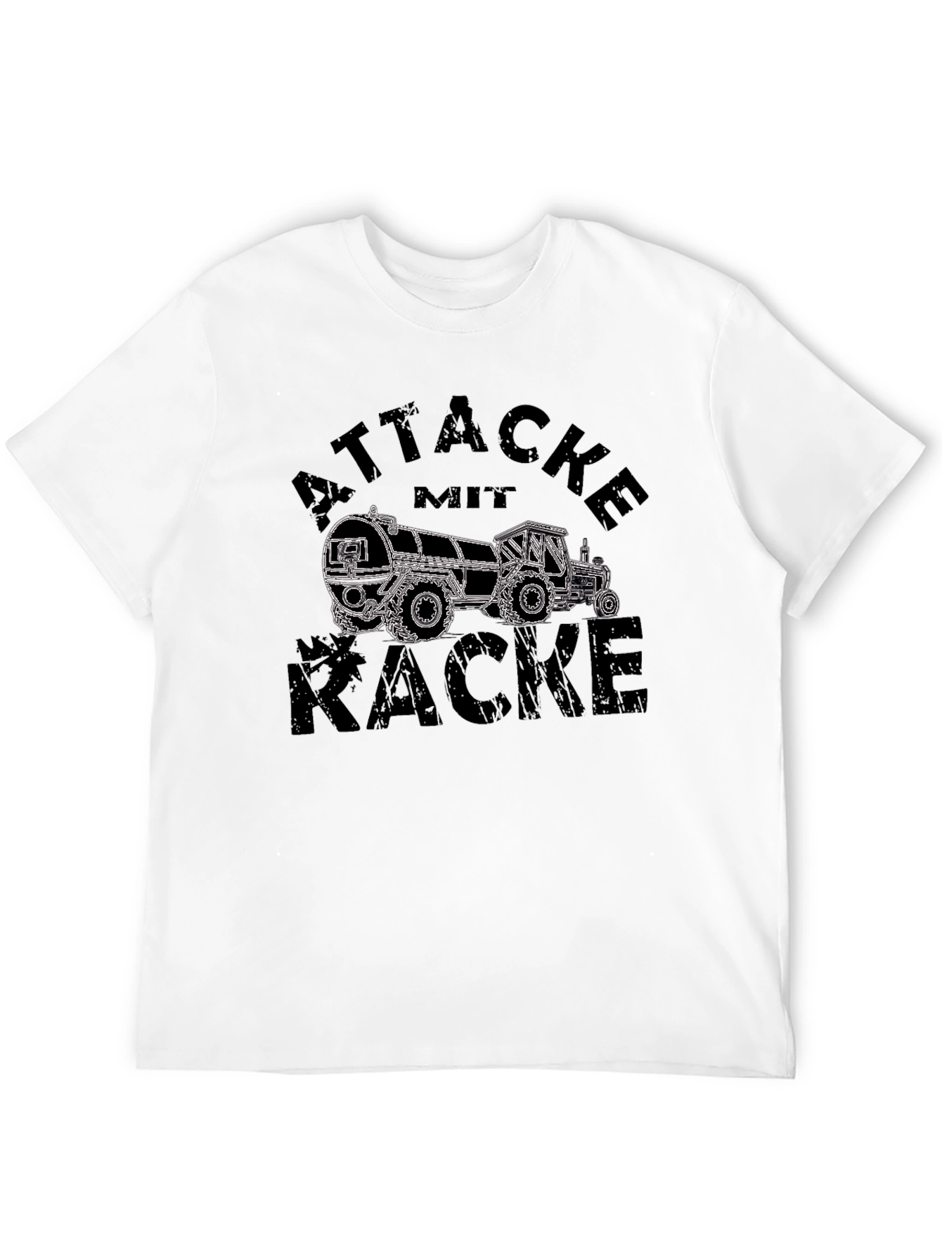 Attacke Mit Kacke T-Shirt - Funny Tractor Design