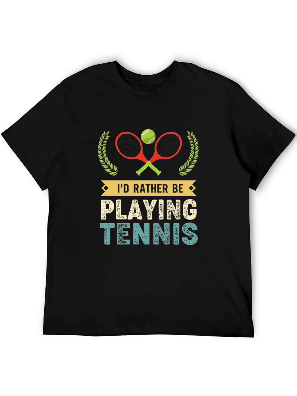 Id Rather Be Playing Tennis Graphic T-Shirt
