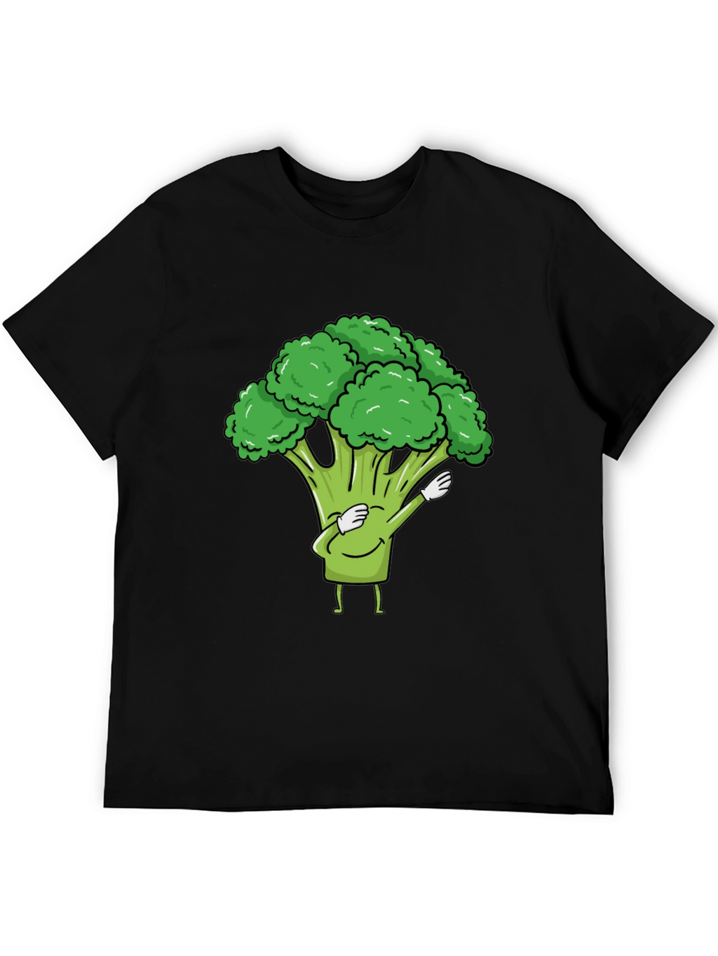 Broccoli Dab Black T-Shirt - Fun Vegetable Tee