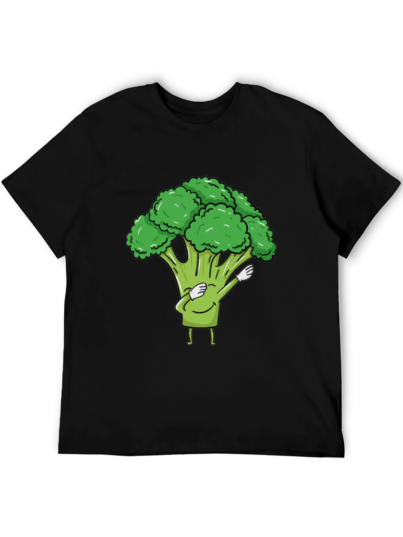 Broccoli Dab Black T-Shirt - Fun Vegetable Tee