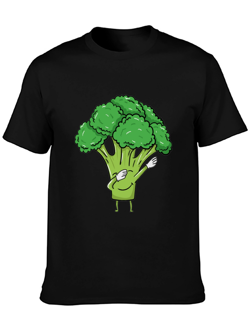 Broccoli Dab Black T-Shirt - Fun Vegetable Tee
