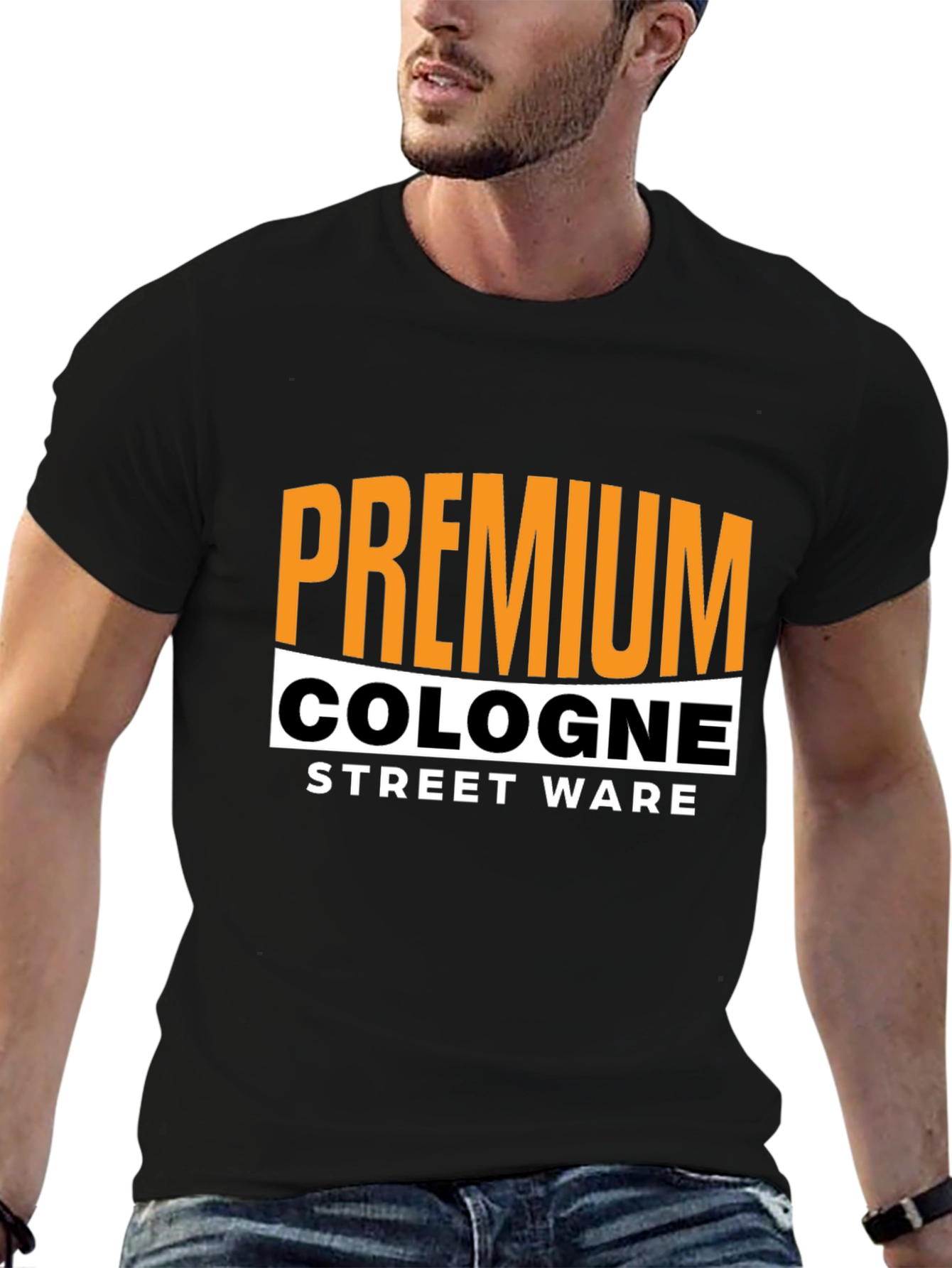 Premium Cologne Street Wear Black T-Shirt