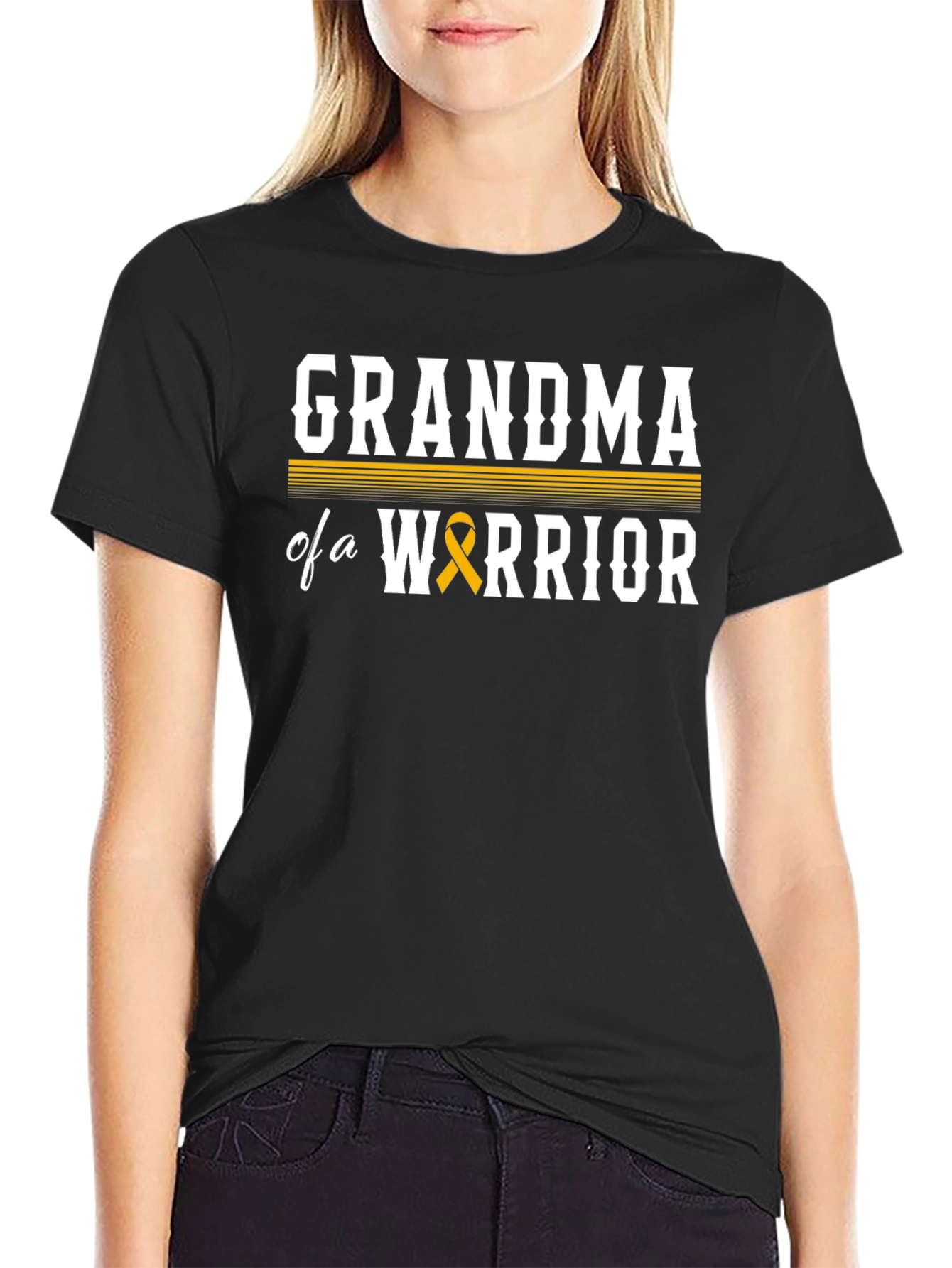 Grandma of a Warrior T-Shirt - Childhood Cancer Awareness