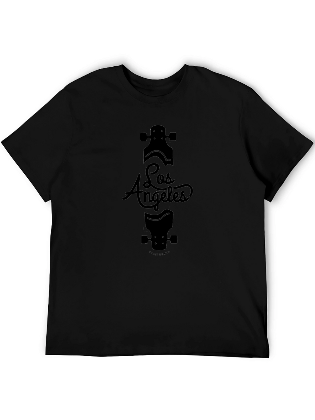 Los Angeles Skateboard Black Graphic T-Shirt