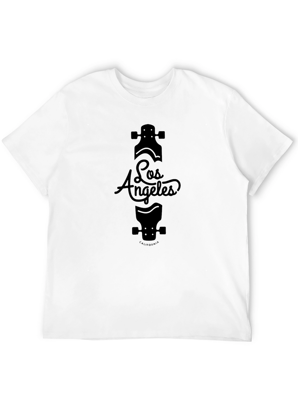 Los Angeles Skateboard Black Graphic T-Shirt