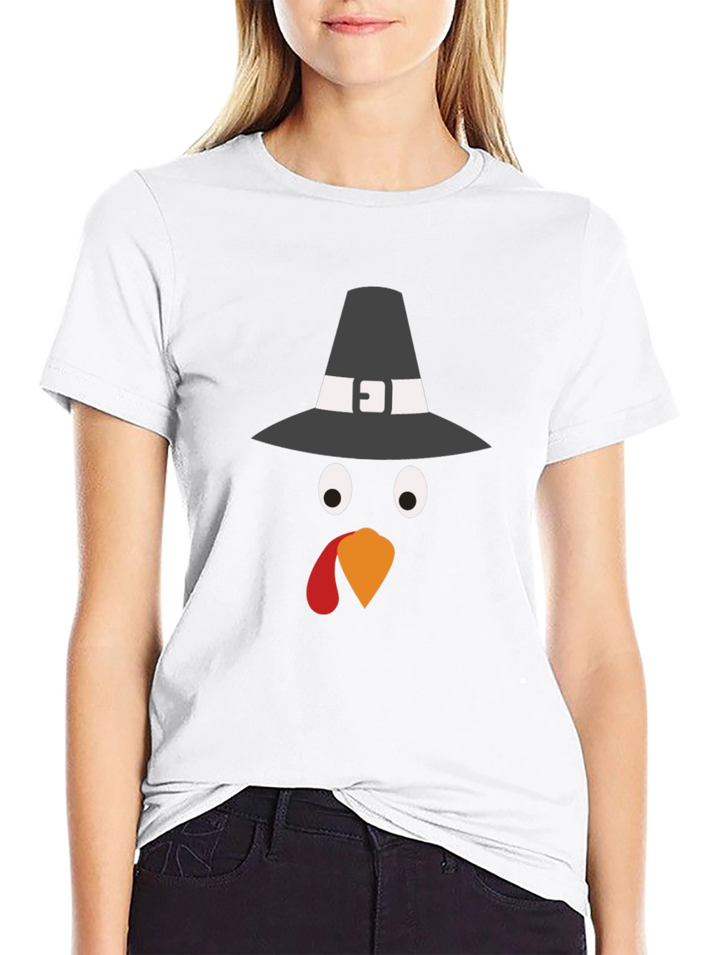 Thanksgiving Turkey Pilgrim Hat Graphic Tee