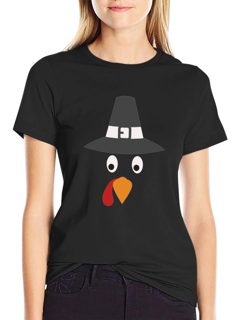 Thanksgiving Turkey Pilgrim Hat Graphic Tee