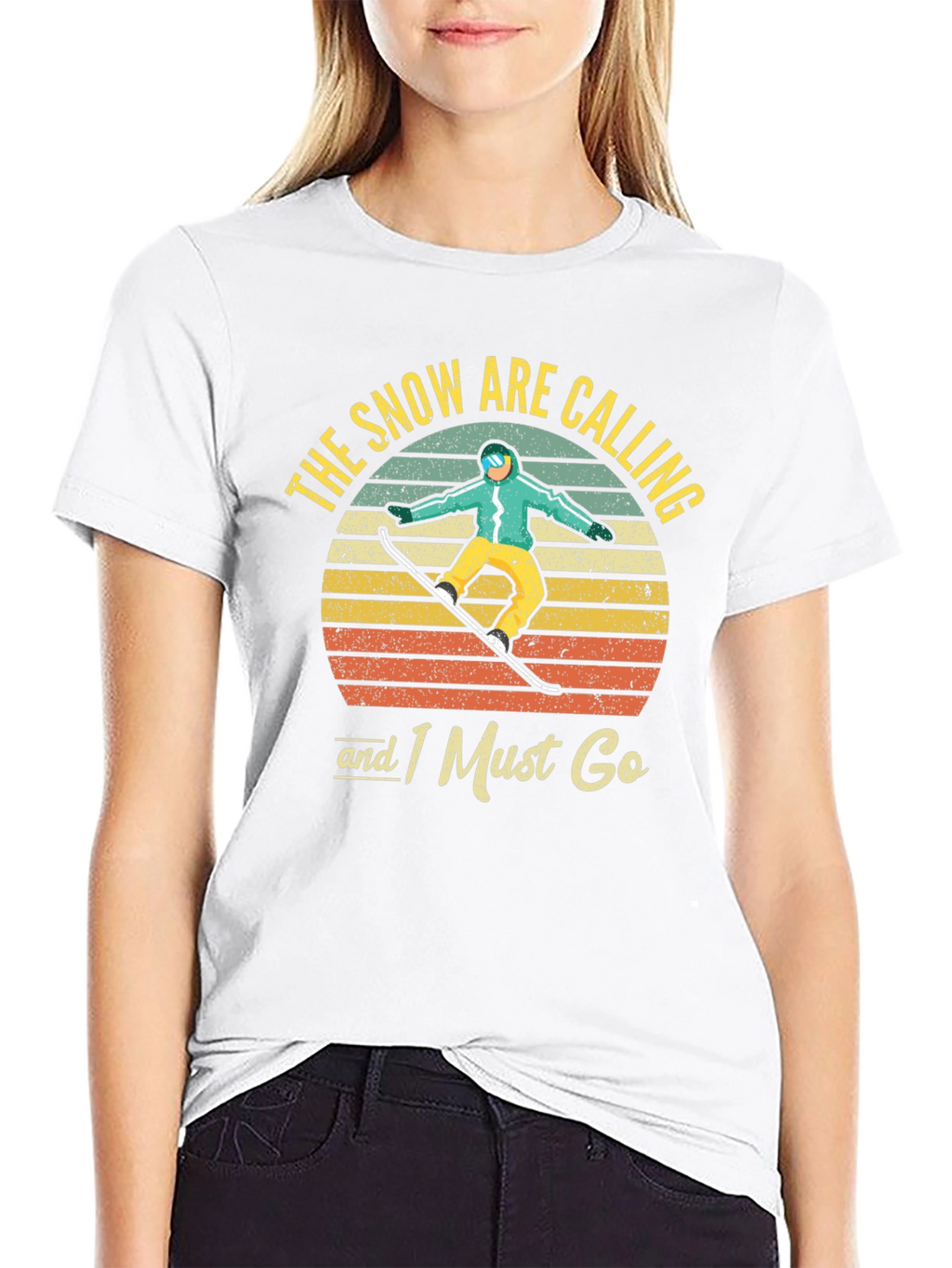 Snowboarder Retro Graphic T-Shirt