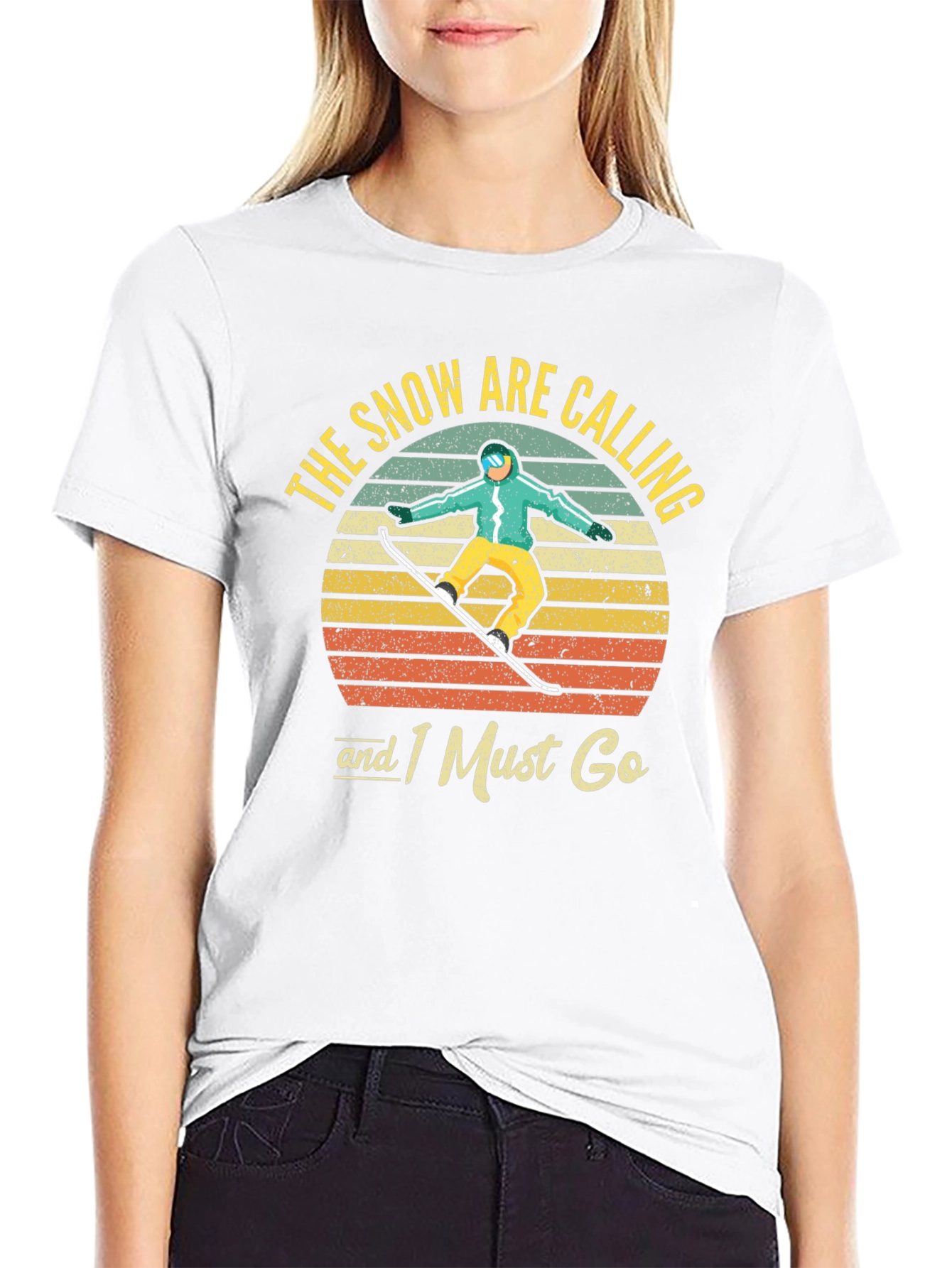 Snowboarder Retro Graphic T-Shirt