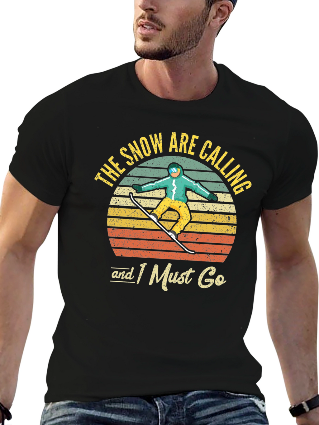 Snowboarder Retro Graphic T-Shirt