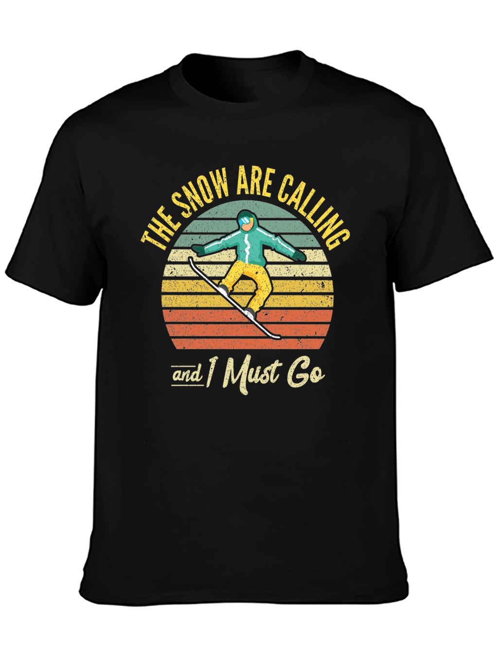 Snowboarder Retro Graphic T-Shirt