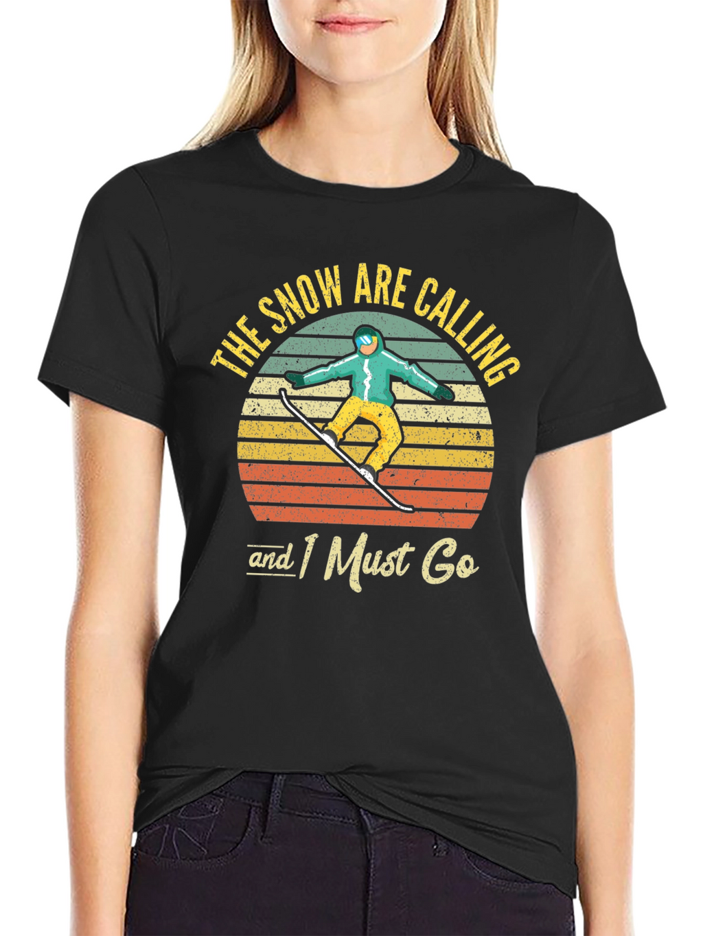 Snowboarder Retro Graphic T-Shirt