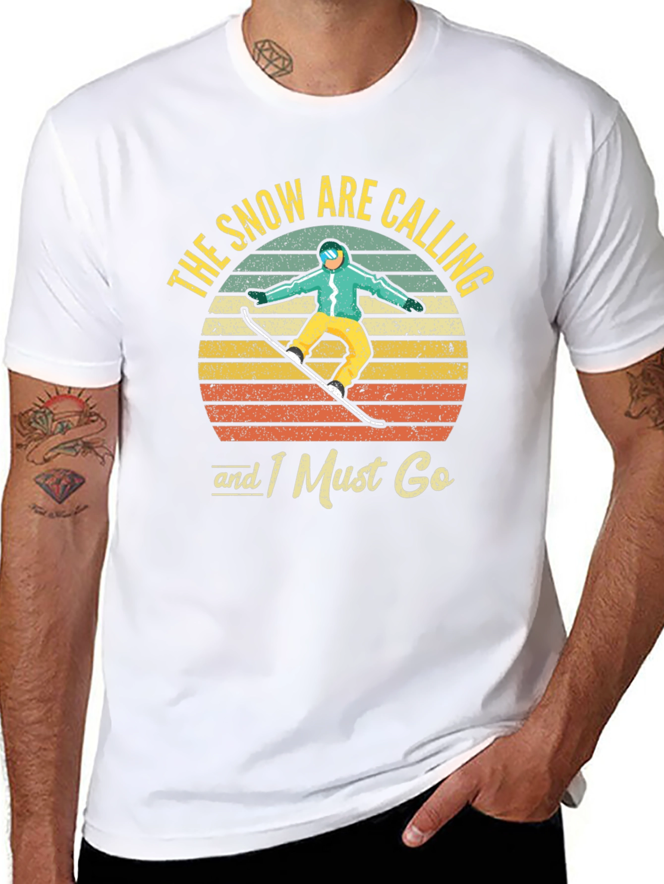 Snowboarder Retro Graphic T-Shirt